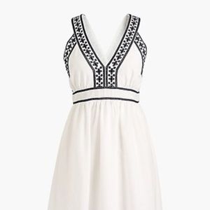 J. Crew white cross back linen dress